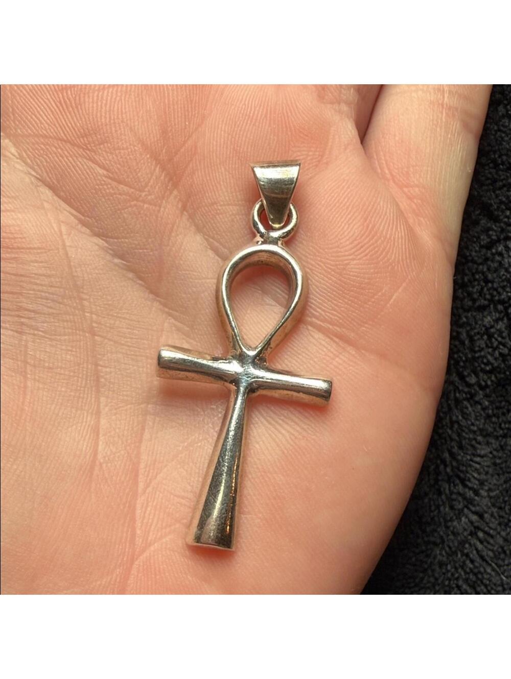 Sterling Silver Ankh Pendant Necklace